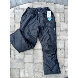 NWT Ladies Swiss Alps water & wind resistant black ski snow pants size L, M